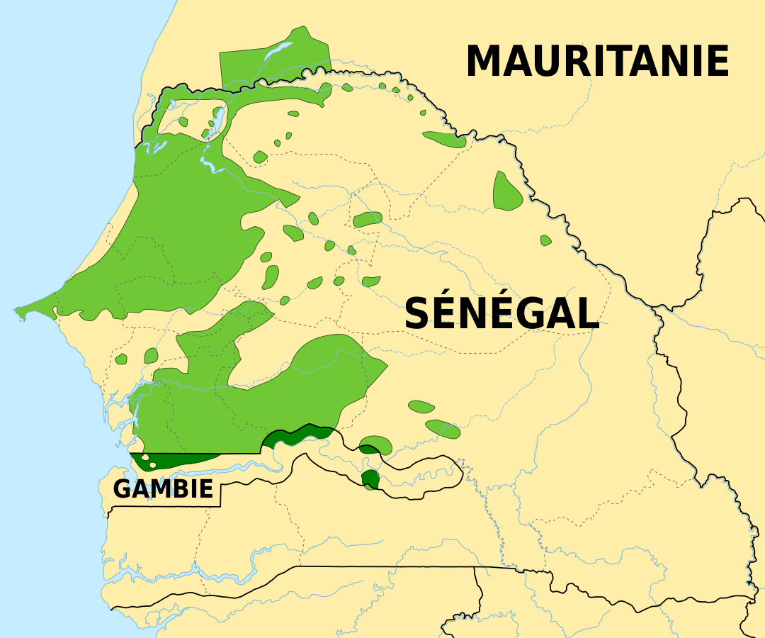 Wolof Language Map
